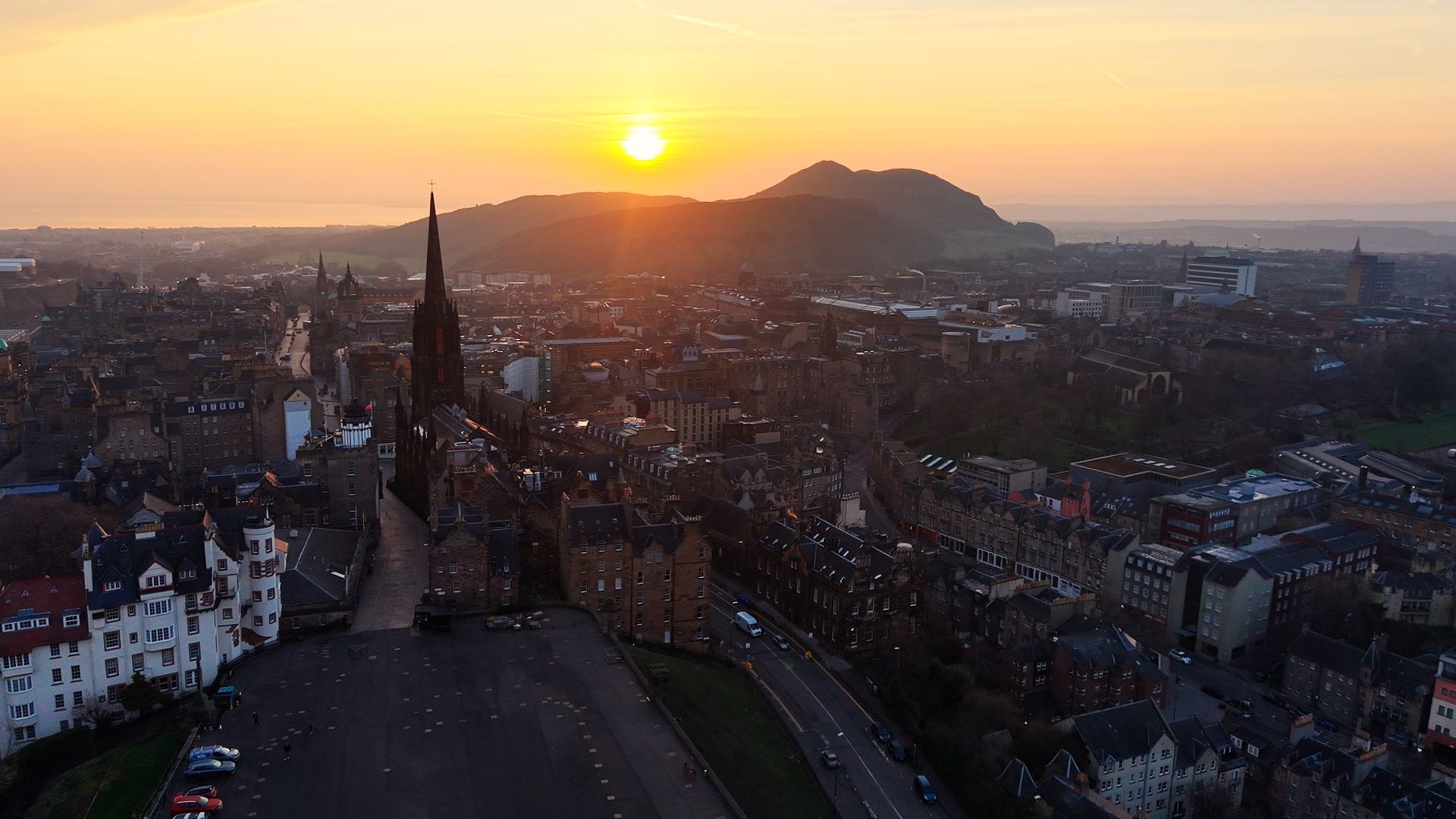 Edinburgh at sunset